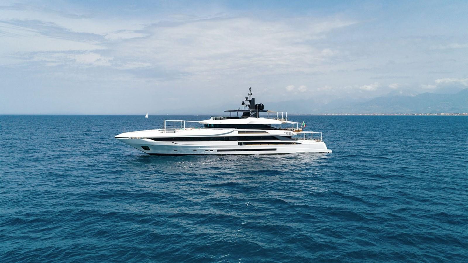 a white boat in the water aboard MAVERICK Yacht for Sale