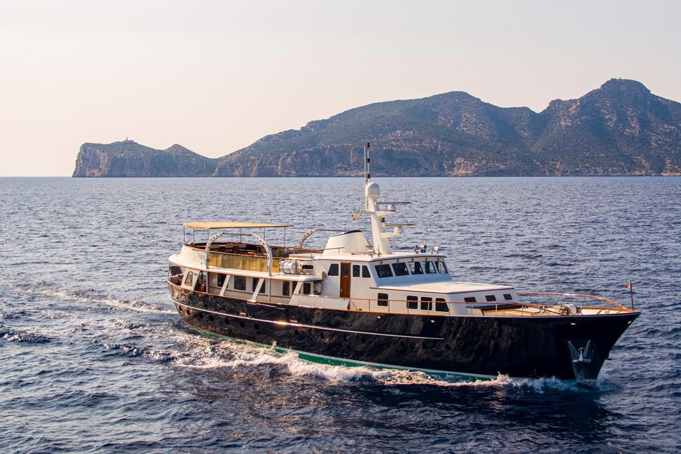 a boat in the water aboard SANTA MARIA Yacht for Sale