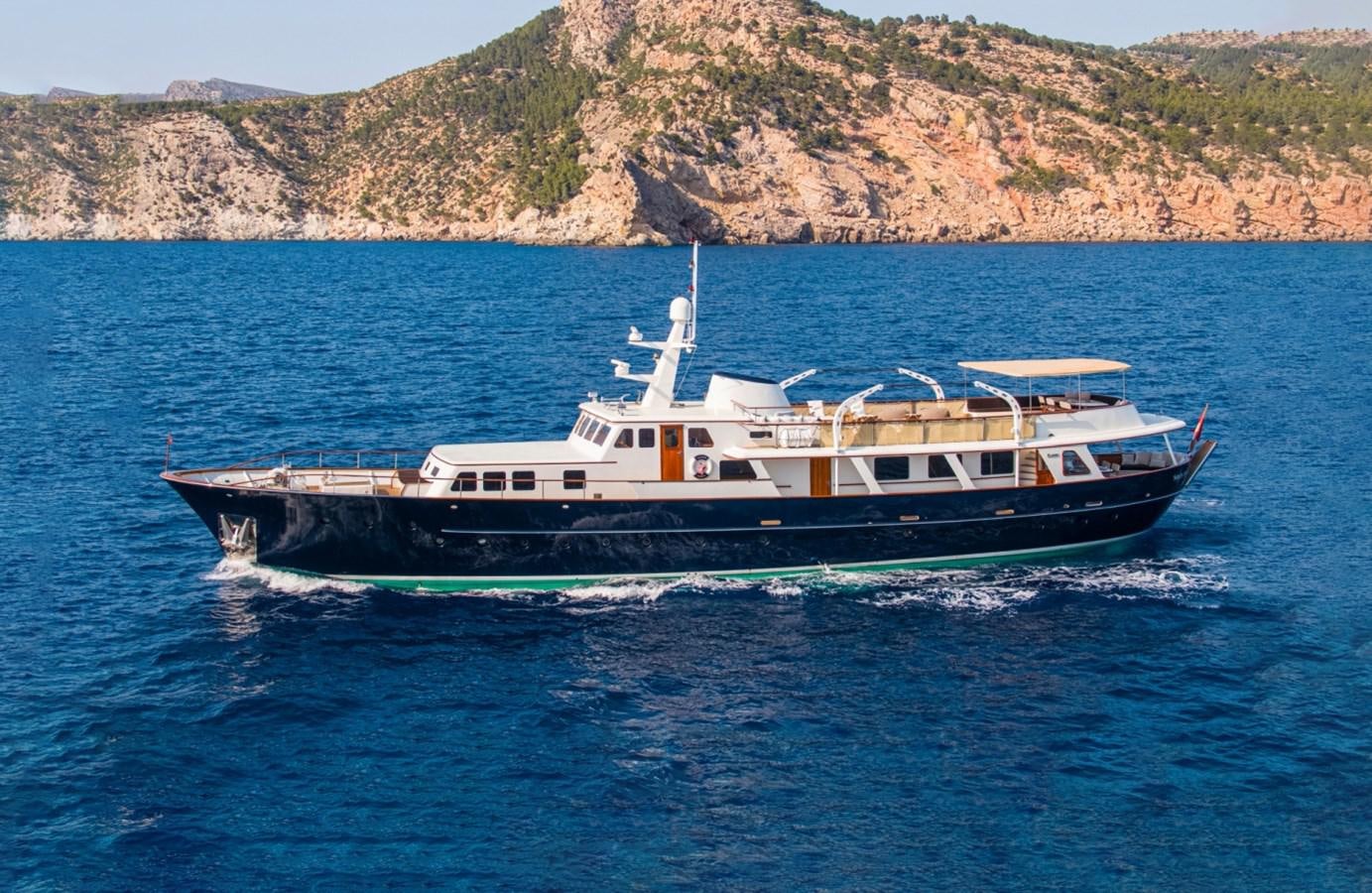 a boat on the water aboard SANTA MARIA Yacht for Sale