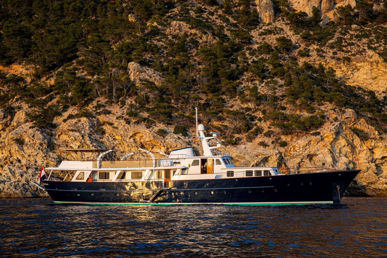 a boat on the water aboard SANTA MARIA Yacht for Sale