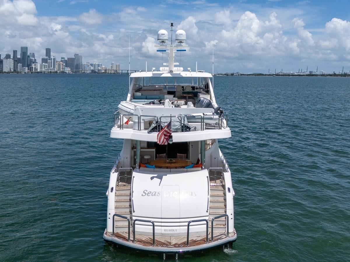 a large white boat in the water aboard 101' HARGRAVE Yacht for Sale
