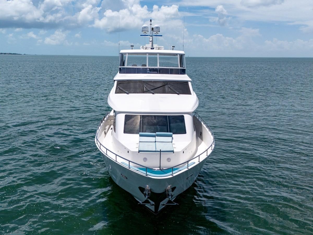 a white boat in the water aboard 101' HARGRAVE Yacht for Sale