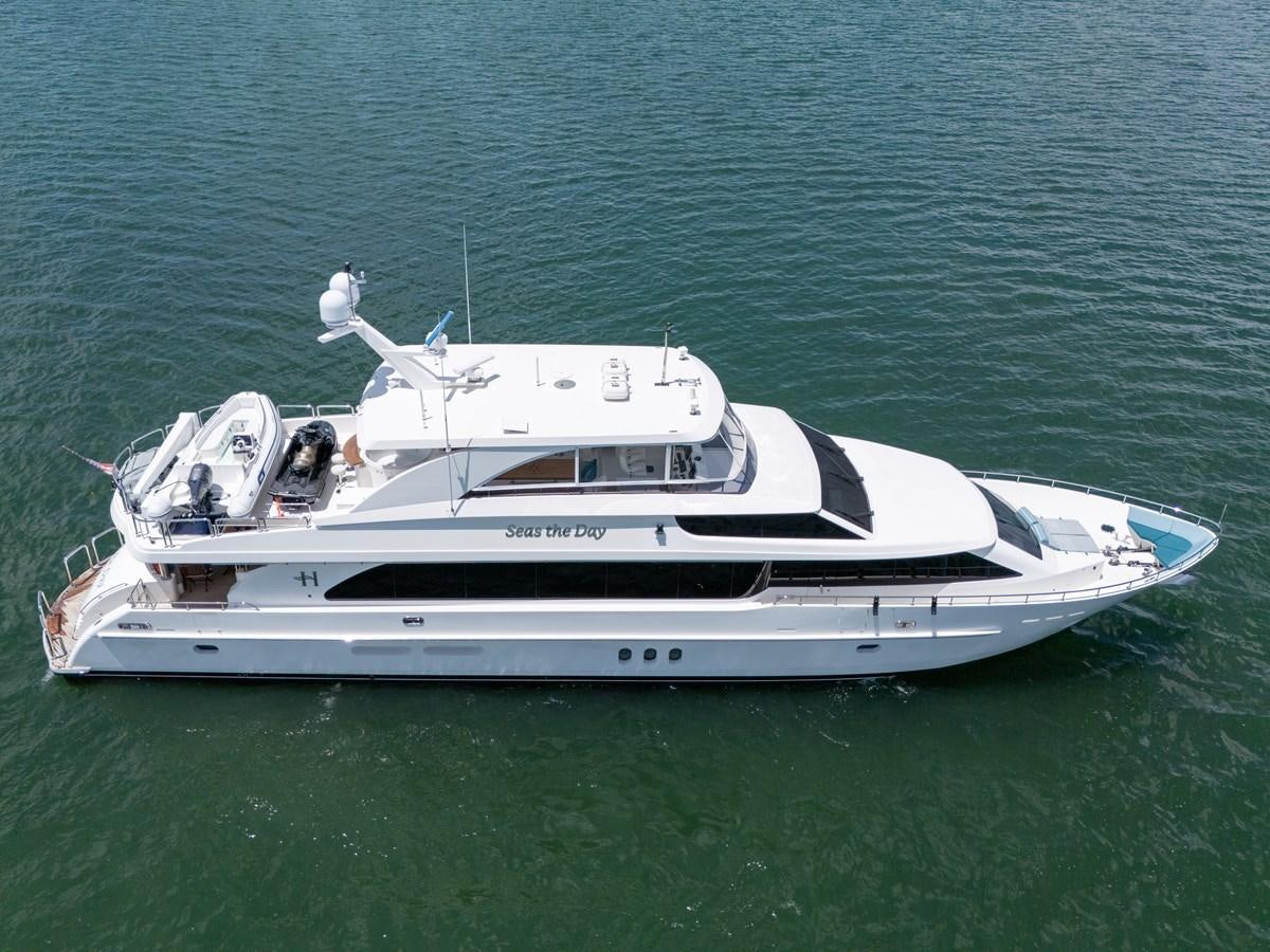 a white boat in the water aboard 101' HARGRAVE Yacht for Sale