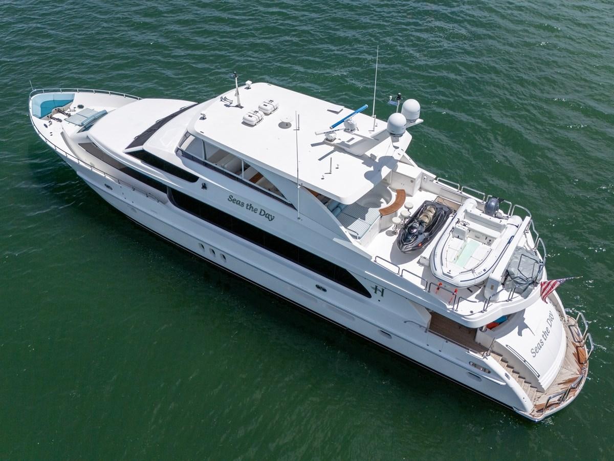 a white boat on the water aboard 101' HARGRAVE Yacht for Sale