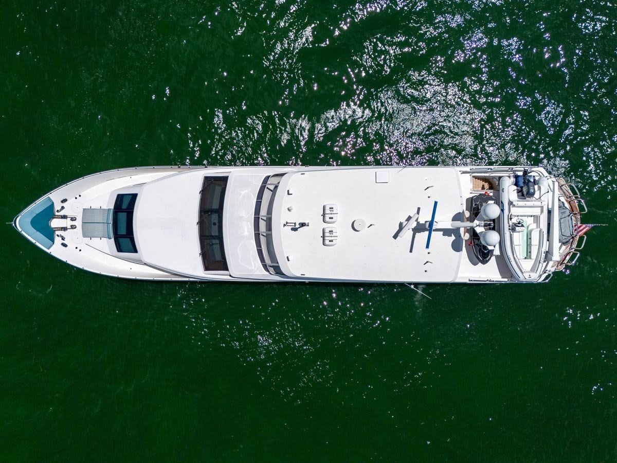 a white boat in the water aboard 101' HARGRAVE Yacht for Sale