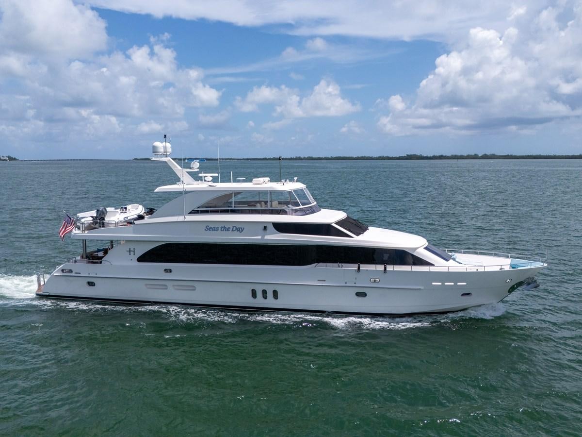 a white yacht in the water aboard 101' HARGRAVE Yacht for Sale