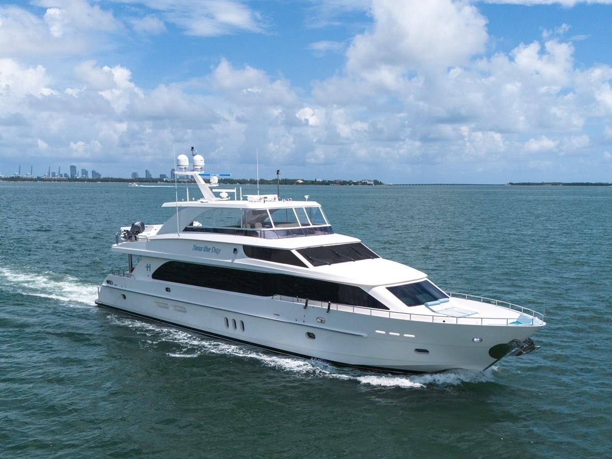 a white yacht on the water aboard 101' HARGRAVE Yacht for Sale