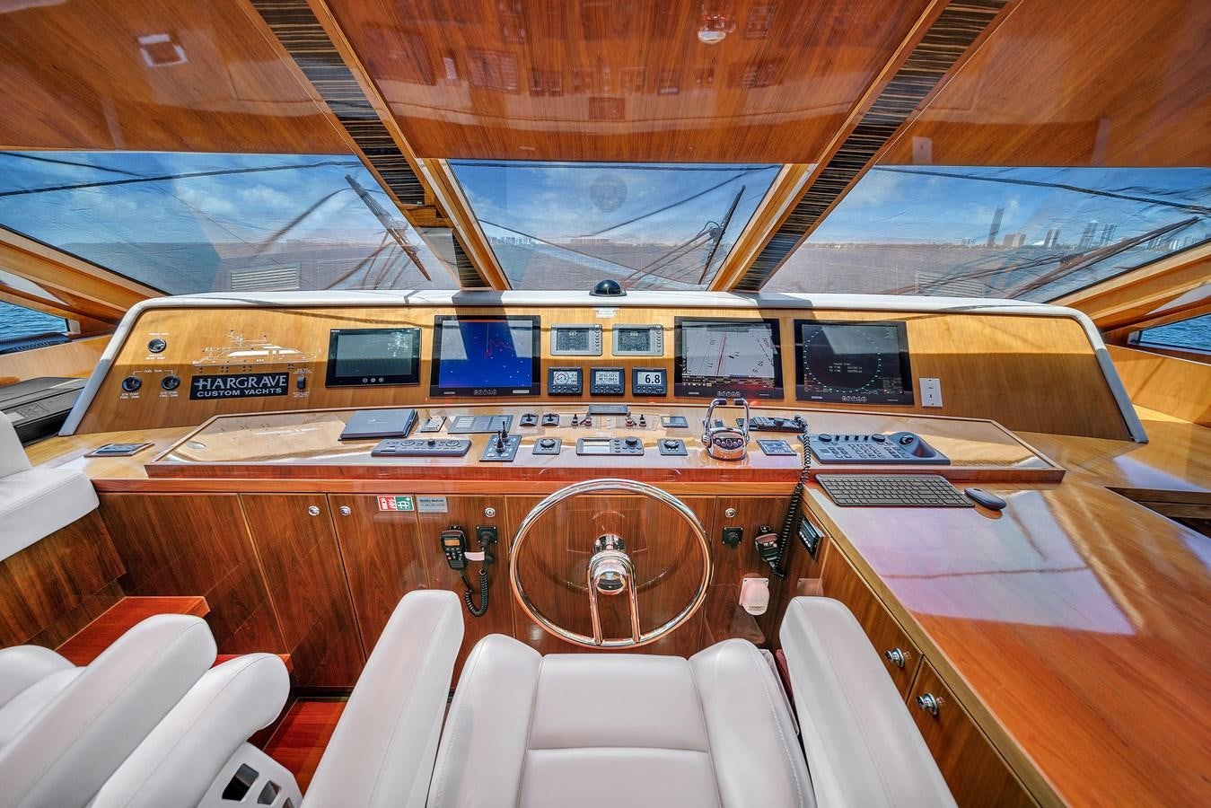 inside of a boat aboard 101' HARGRAVE Yacht for Sale