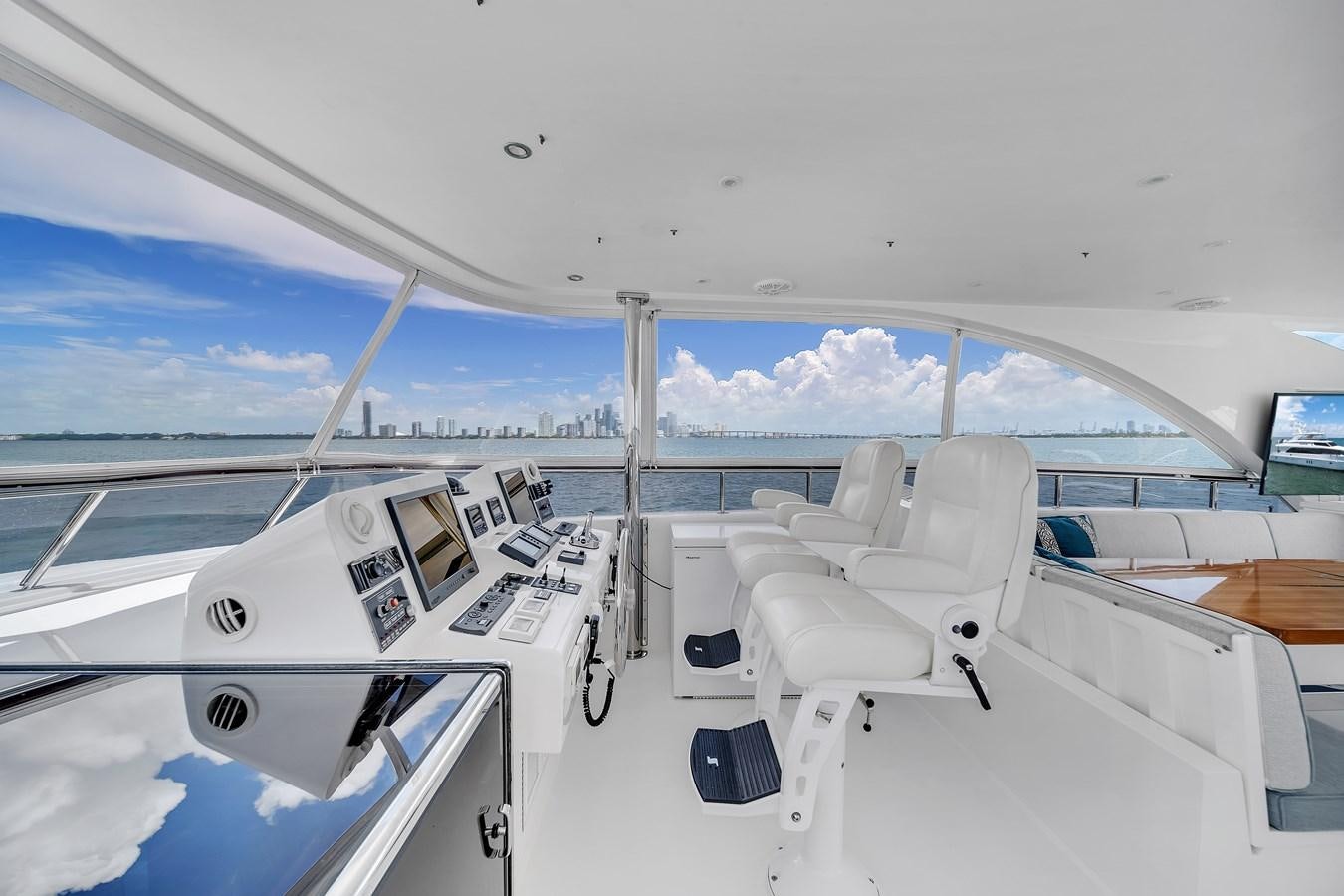 the inside of a boat aboard 101' HARGRAVE Yacht for Sale