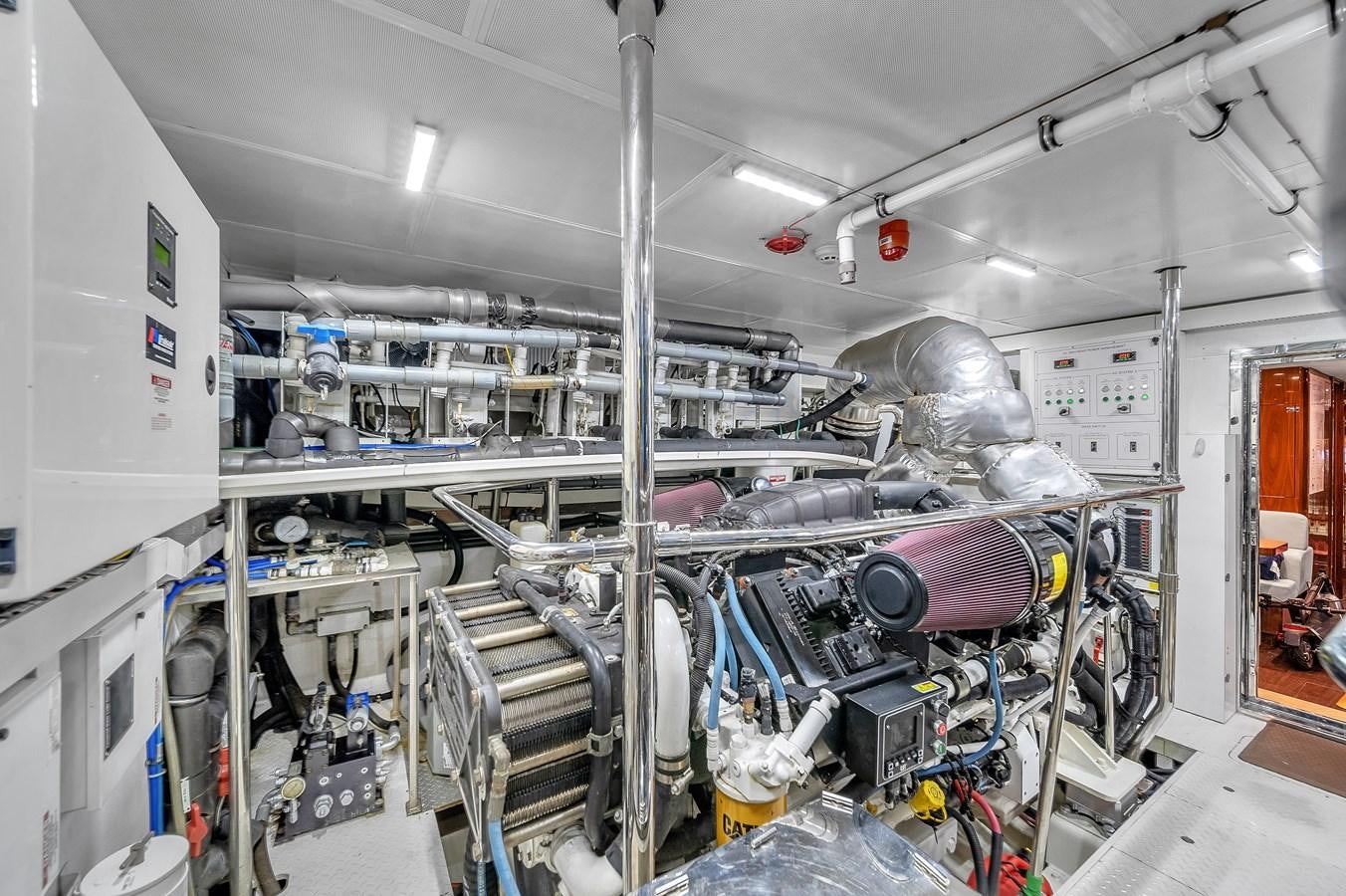 a room with machinery aboard 101' HARGRAVE Yacht for Sale