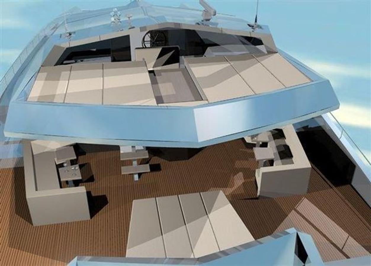 a large white boat aboard 2023 PDIGREE CAT BLOOMFIELD Yacht for Sale