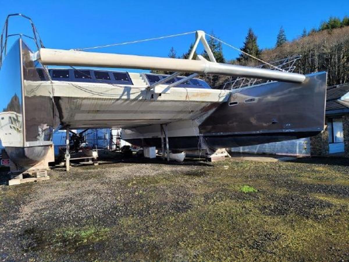 a helicopter on a field aboard 2023 PDIGREE CAT BLOOMFIELD Yacht for Sale