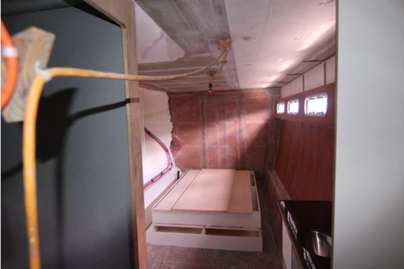 a room with a staircase and a staircase aboard 2023 PDIGREE CAT BLOOMFIELD Yacht for Sale