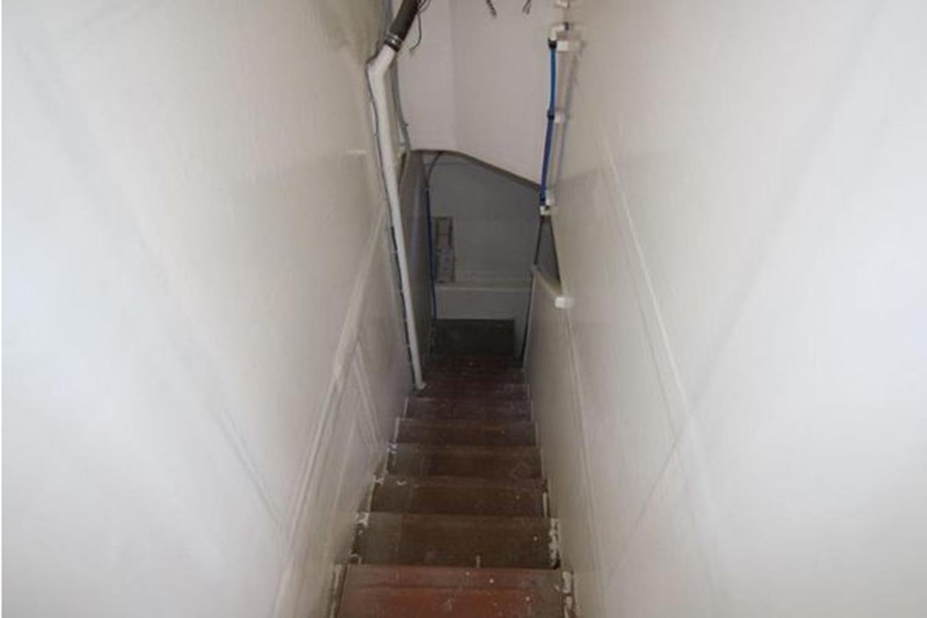 a staircase with a metal railing aboard 2023 PDIGREE CAT BLOOMFIELD Yacht for Sale