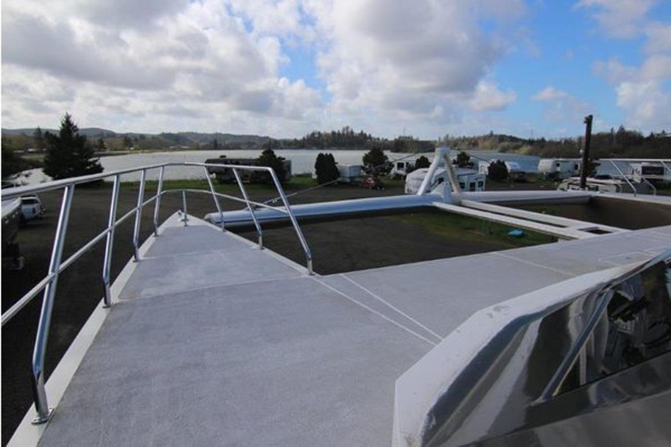a roof with a solar panel aboard 2023 PDIGREE CAT BLOOMFIELD Yacht for Sale