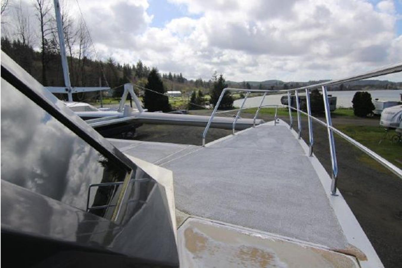 a roof with a metal frame aboard 2023 PDIGREE CAT BLOOMFIELD Yacht for Sale