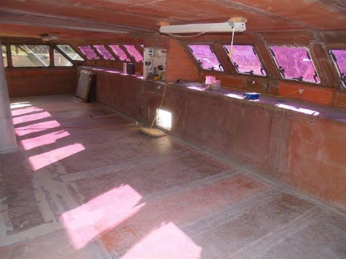 a large room with a large window aboard 2023 PDIGREE CAT BLOOMFIELD Yacht for Sale