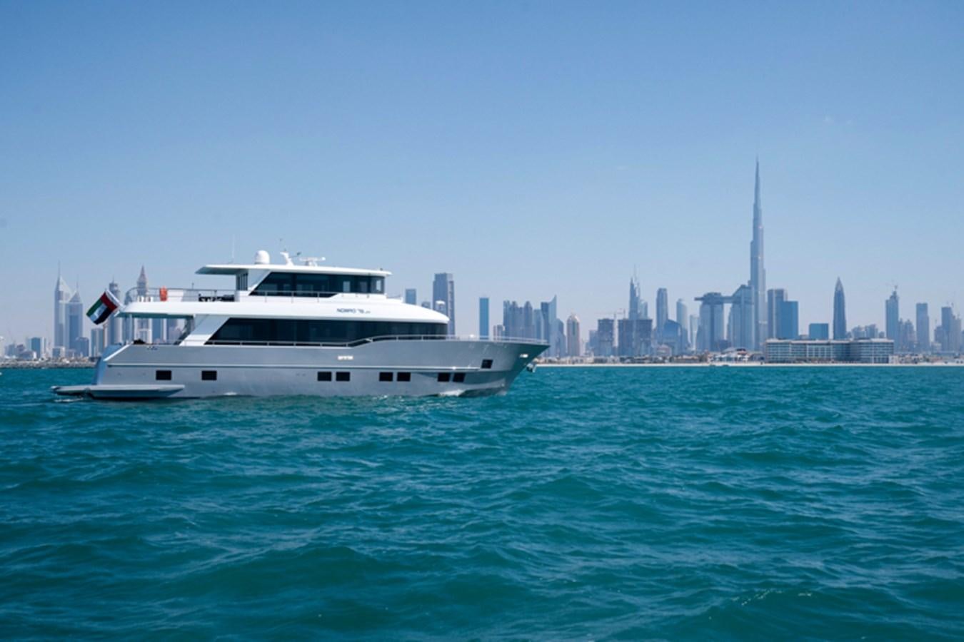 a boat in the water aboard SG Yacht for Sale