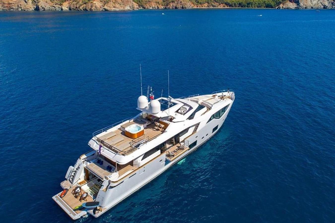 a boat on the water aboard CUSTOM LINE  97 Yacht for Sale