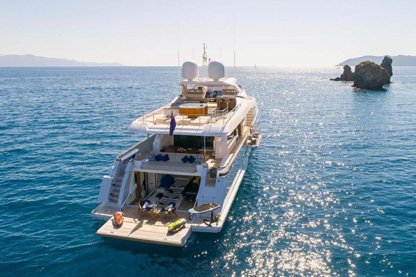 a boat in the water aboard CUSTOM LINE  97 Yacht for Sale