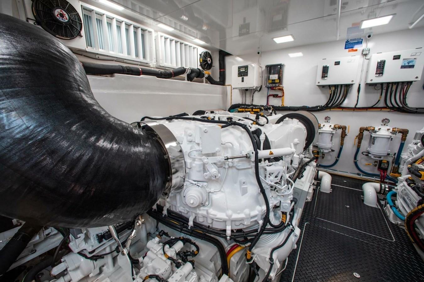 a large metal object in a factory aboard MANA Yacht for Sale