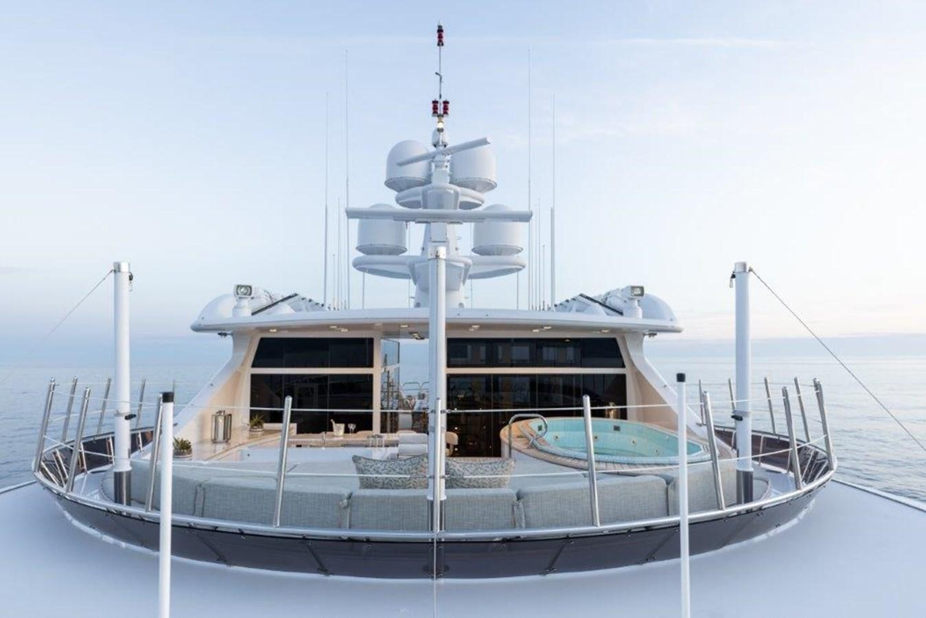 a boat with a tower aboard IRON BLONDE Yacht for Sale