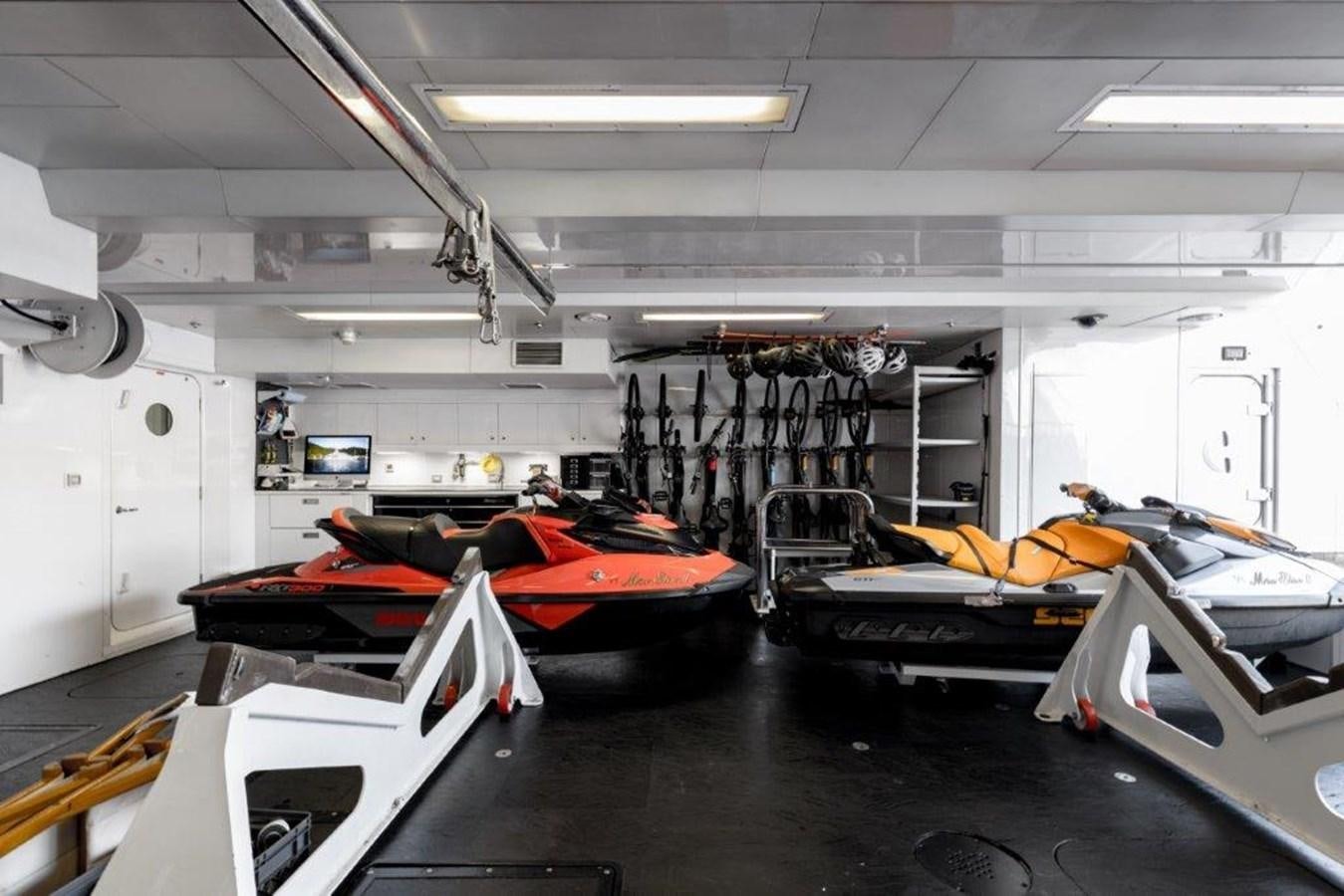 a room with several tanks and machinery aboard IRON BLONDE Yacht for Sale