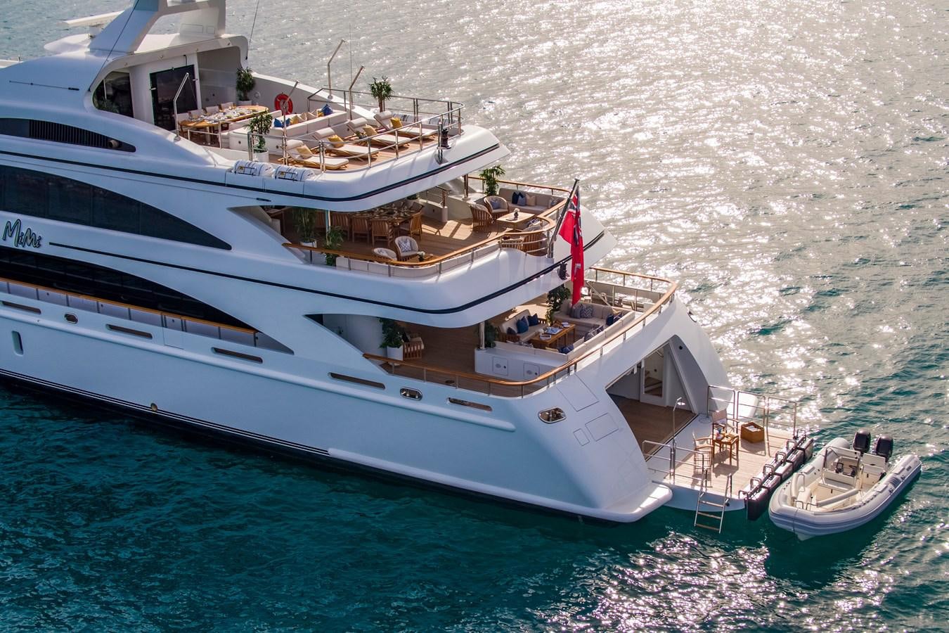 a boat on the water aboard LA BLANCA Yacht for Sale