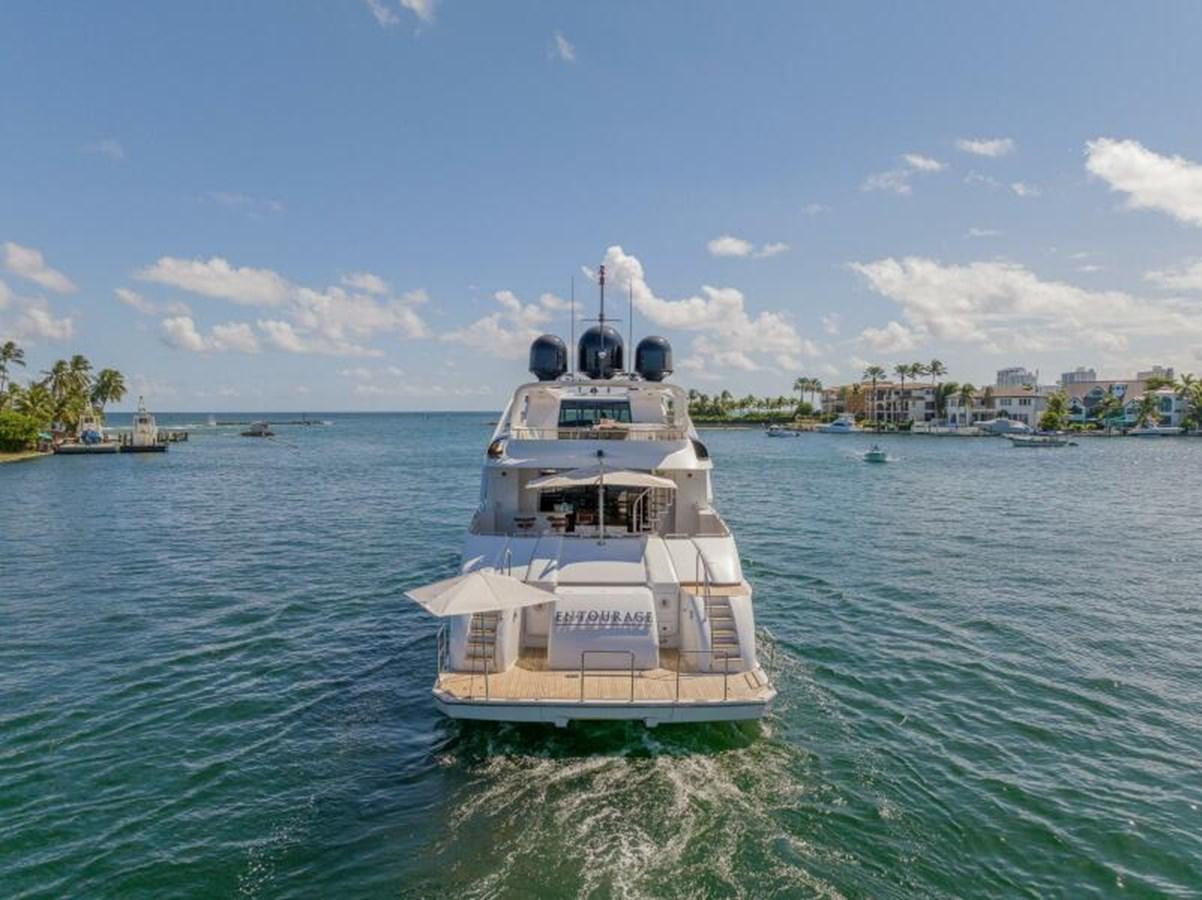 a boat in the water aboard ENTOURAGE Yacht for Sale