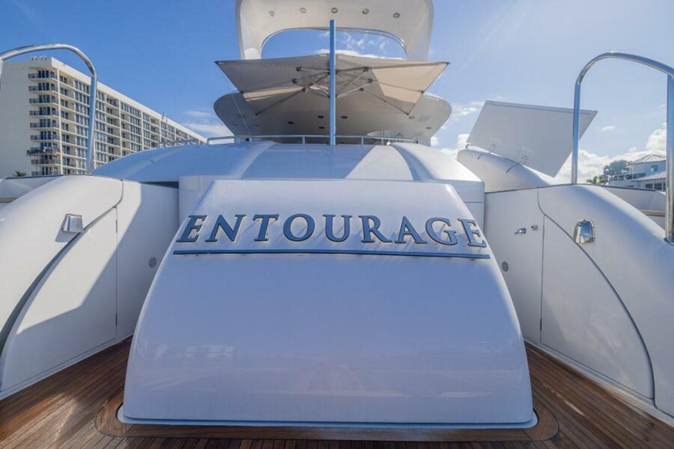 a close-up of a boat aboard ENTOURAGE Yacht for Sale