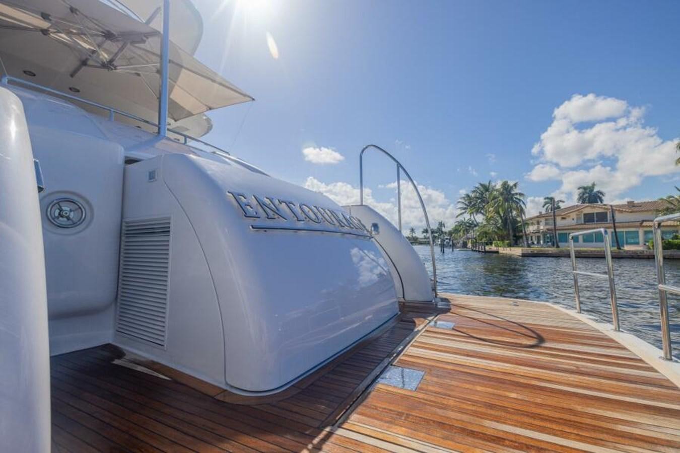 a boat on a body of water aboard ENTOURAGE Yacht for Sale