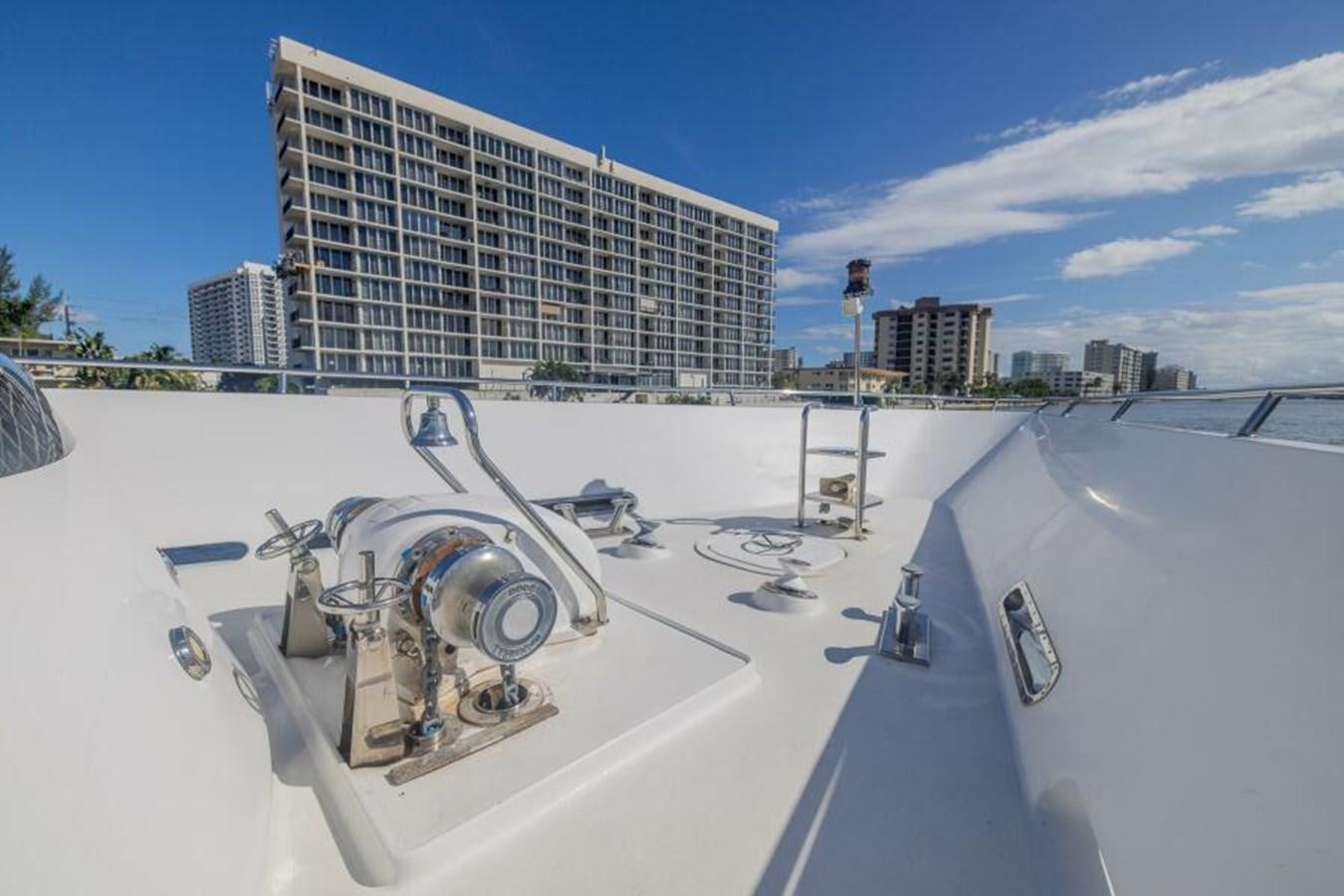 a satellite on a rooftop aboard ENTOURAGE Yacht for Sale