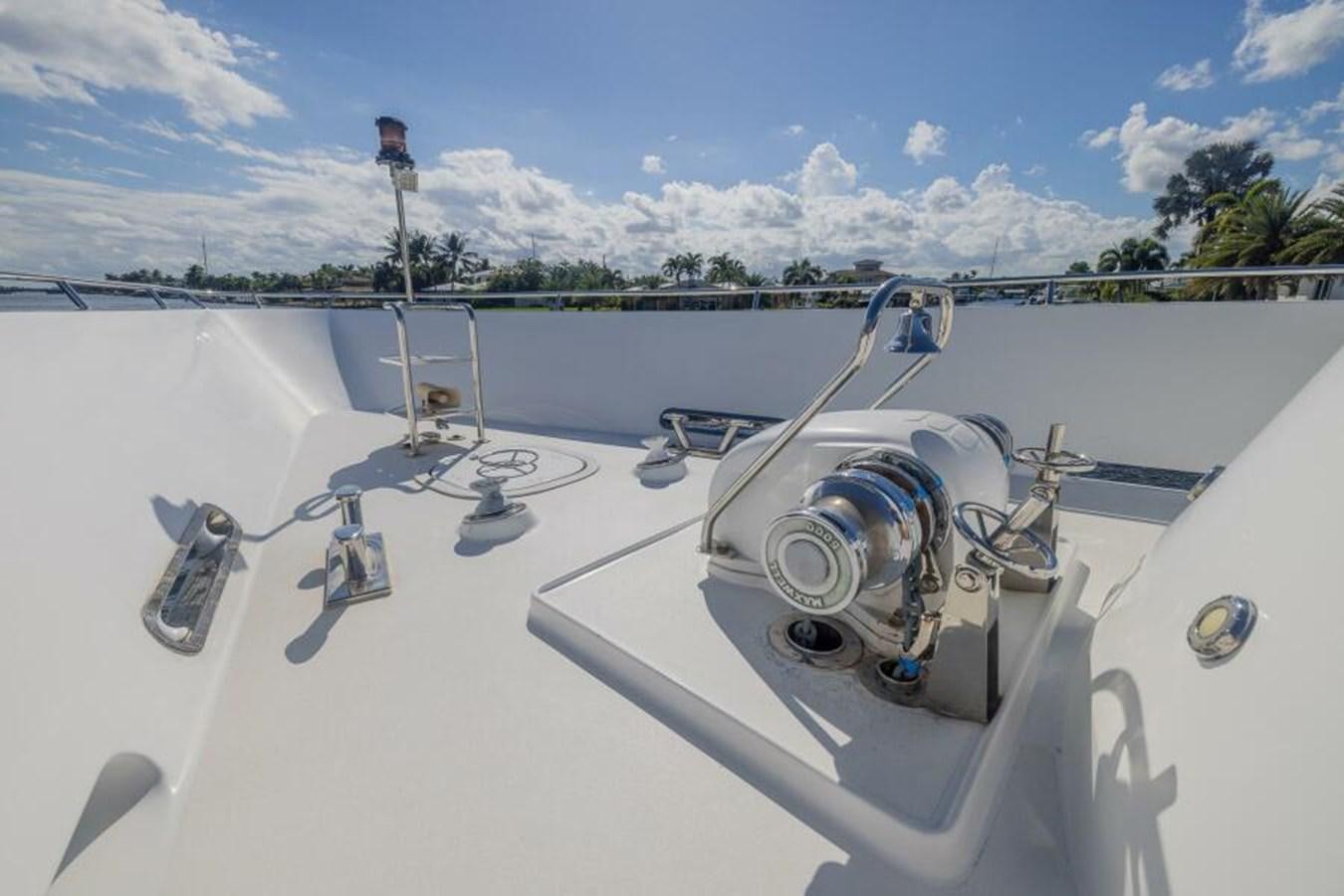 a close-up of a boat aboard ENTOURAGE Yacht for Sale