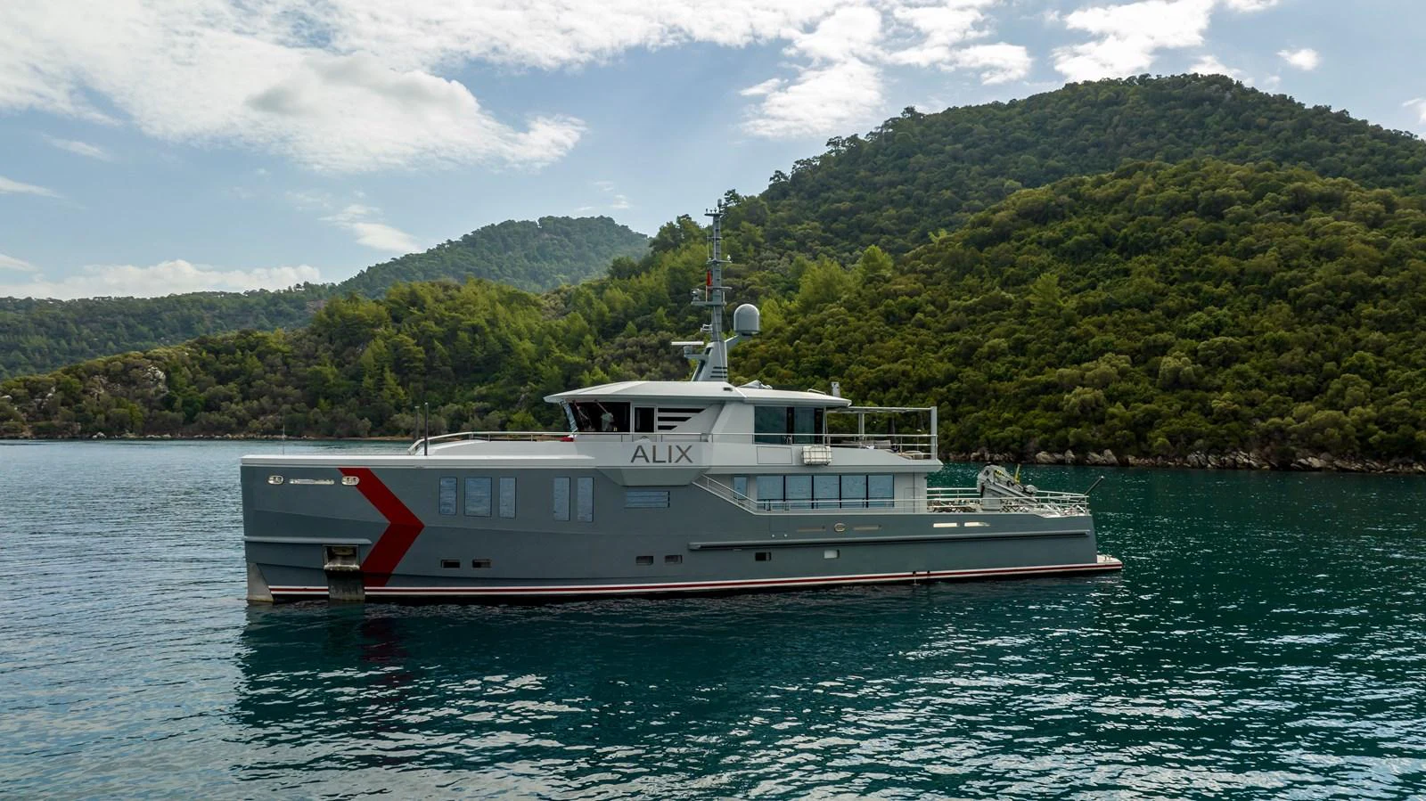a boat in the water aboard K584 Yacht for Sale