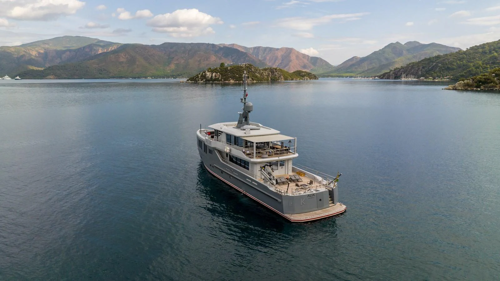 a boat in the water aboard K584 Yacht for Sale