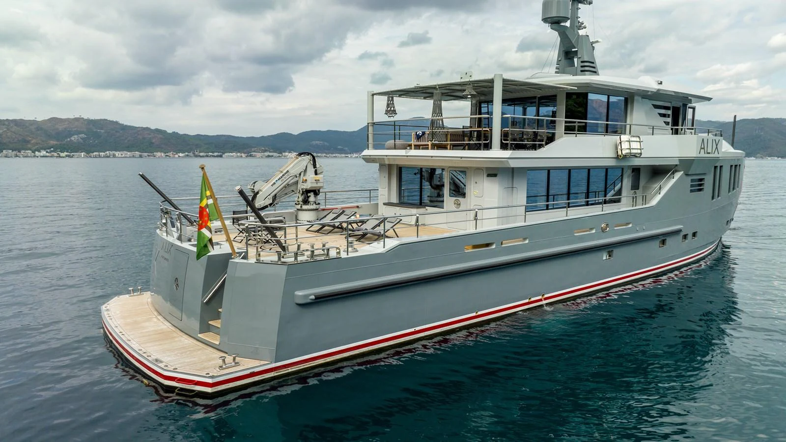 a large boat on the water aboard K584 Yacht for Sale