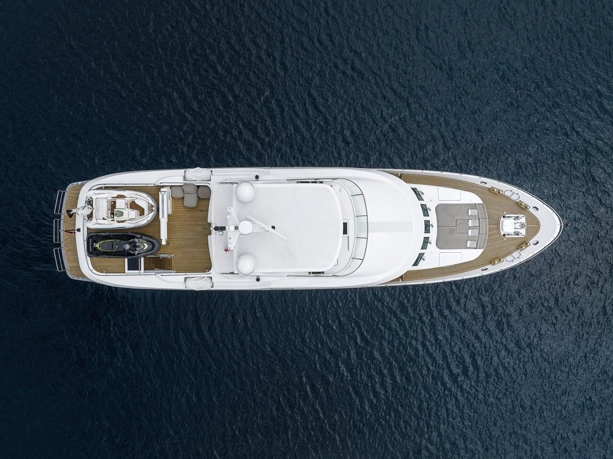 a white object with a black background aboard NASHIRA Yacht for Sale
