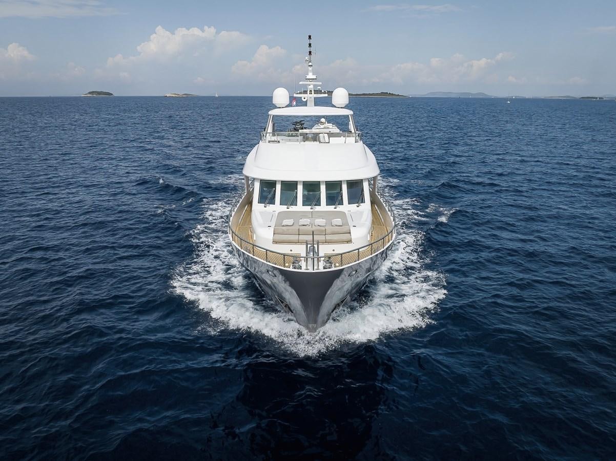 a boat on the water aboard NASHIRA Yacht for Sale