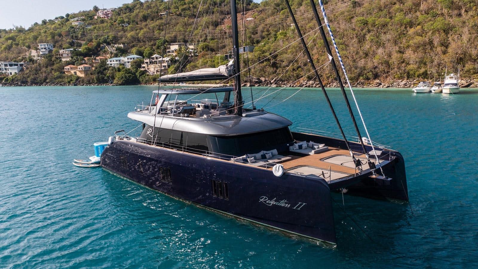 a boat in the water aboard 2022 SUNREEF 80 SAILING Yacht for Sale