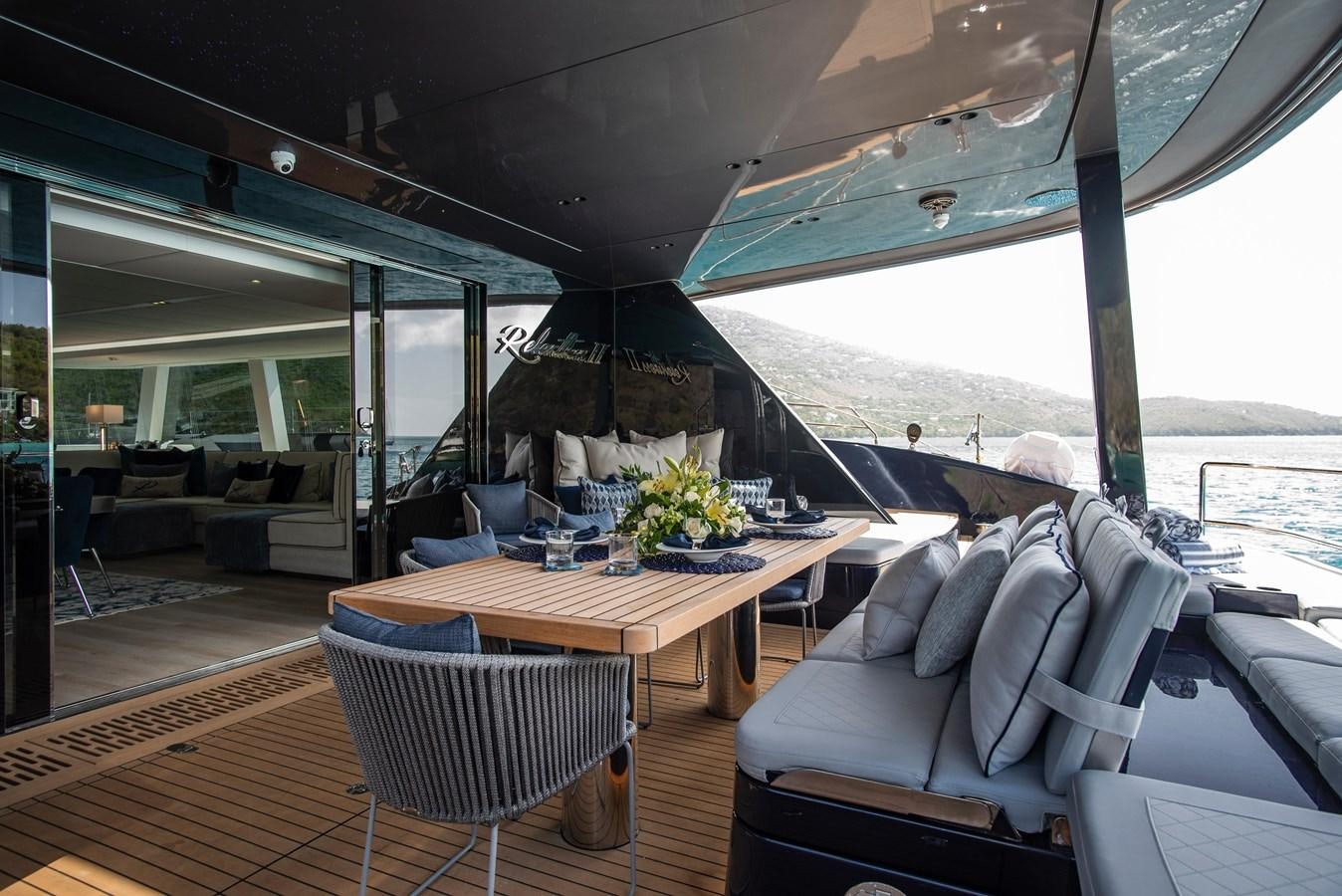 a boat on the water aboard 2022 SUNREEF 80 SAILING Yacht for Sale