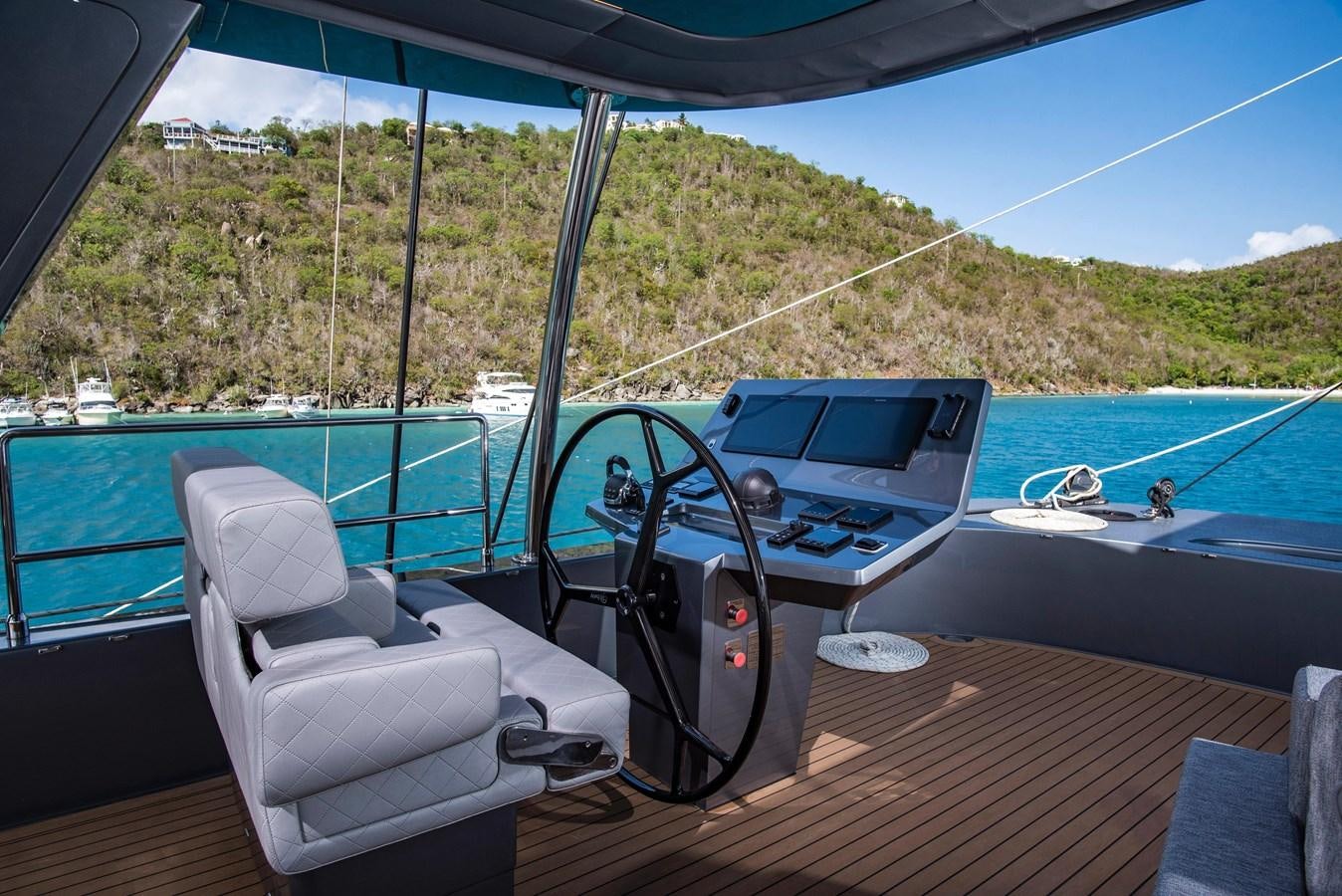 a boat on a deck aboard 2022 SUNREEF 80 SAILING Yacht for Sale