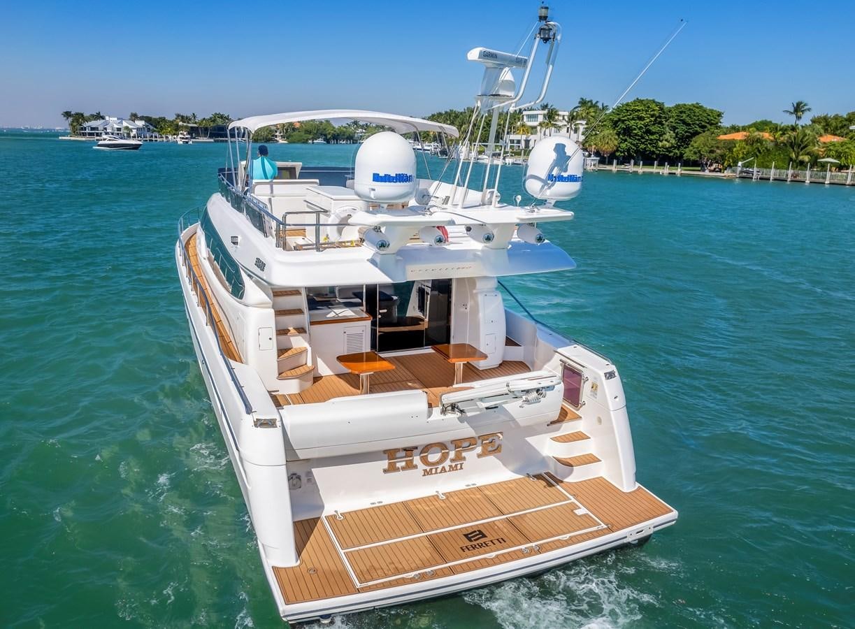 a boat on the water aboard HOPE Yacht for Sale
