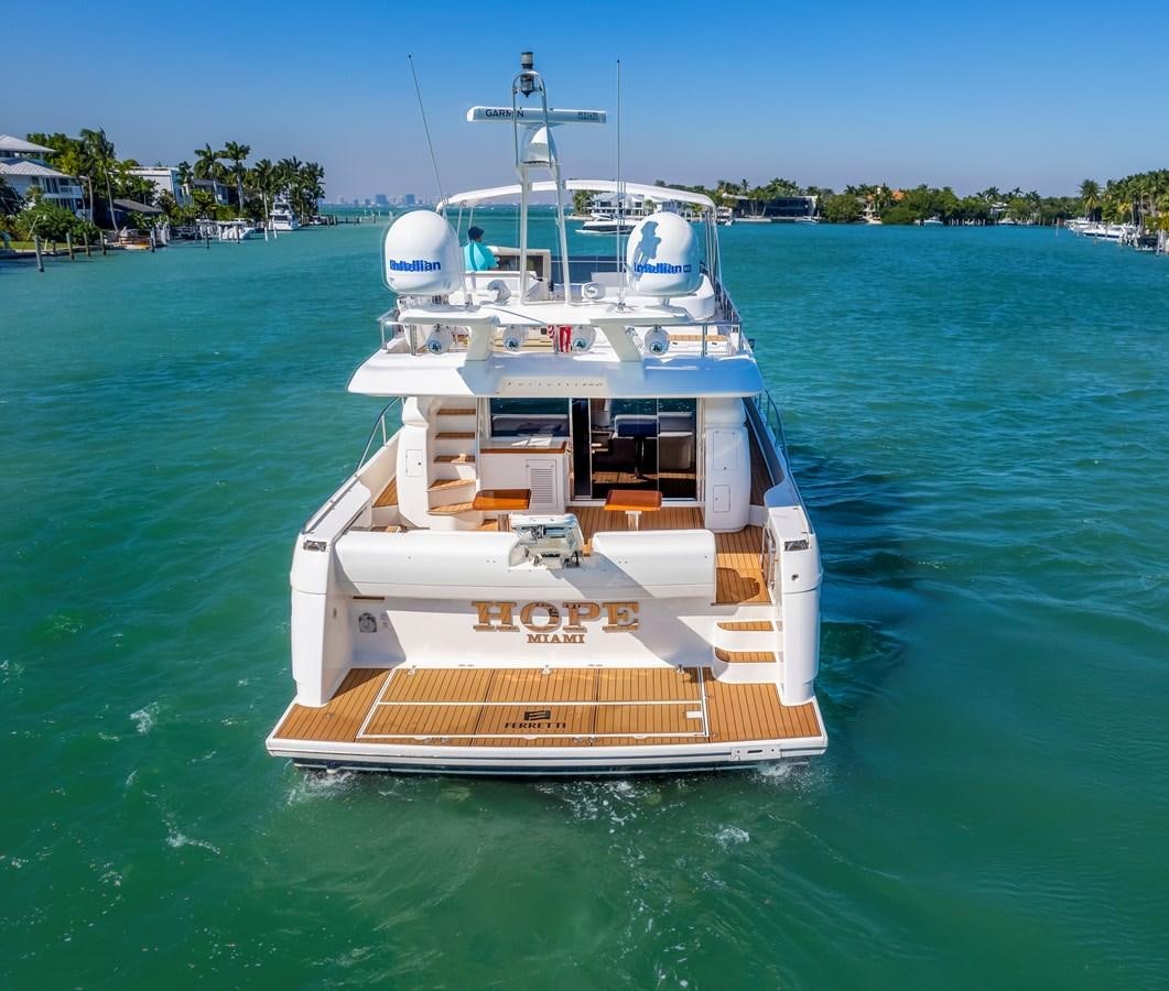 a boat on the water aboard HOPE Yacht for Sale