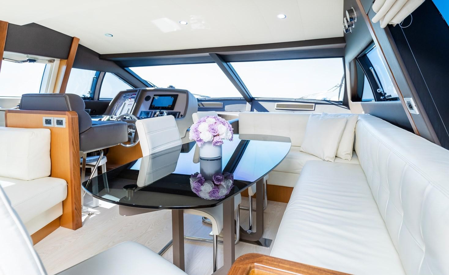 inside of a car aboard HOPE Yacht for Sale
