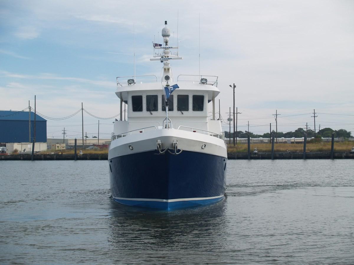 a boat in the water aboard PATRICIA D Yacht for Sale