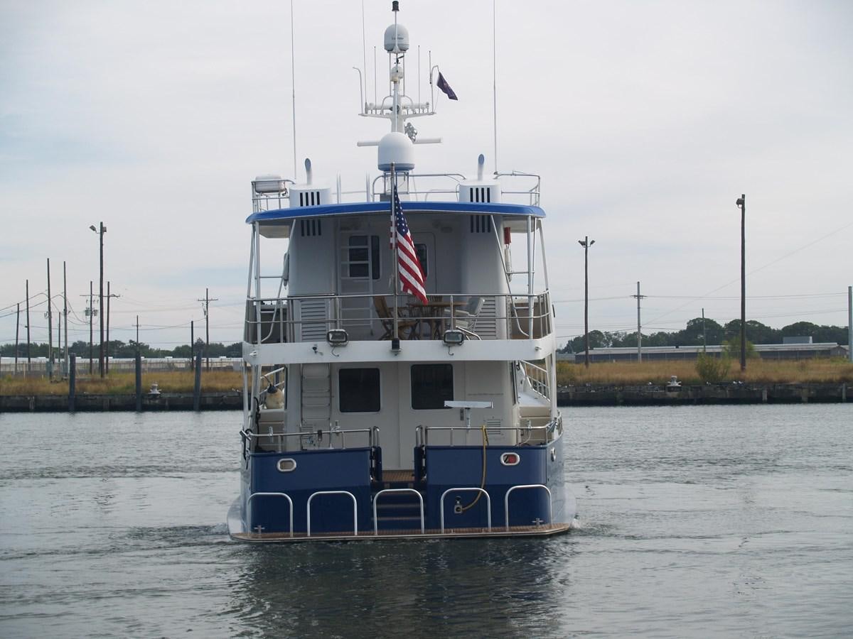 a boat in the water aboard PATRICIA D Yacht for Sale
