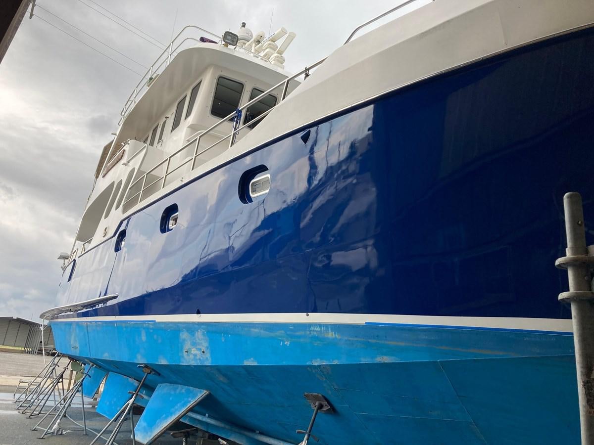 a large white boat aboard PATRICIA D Yacht for Sale