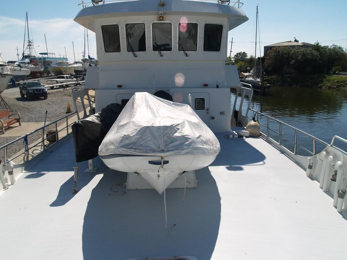 a boat in the water aboard PATRICIA D Yacht for Sale