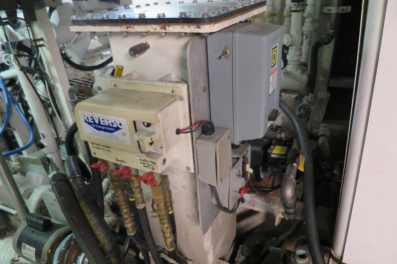 a machine with a large piece of equipment in it aboard PATRICIA D Yacht for Sale