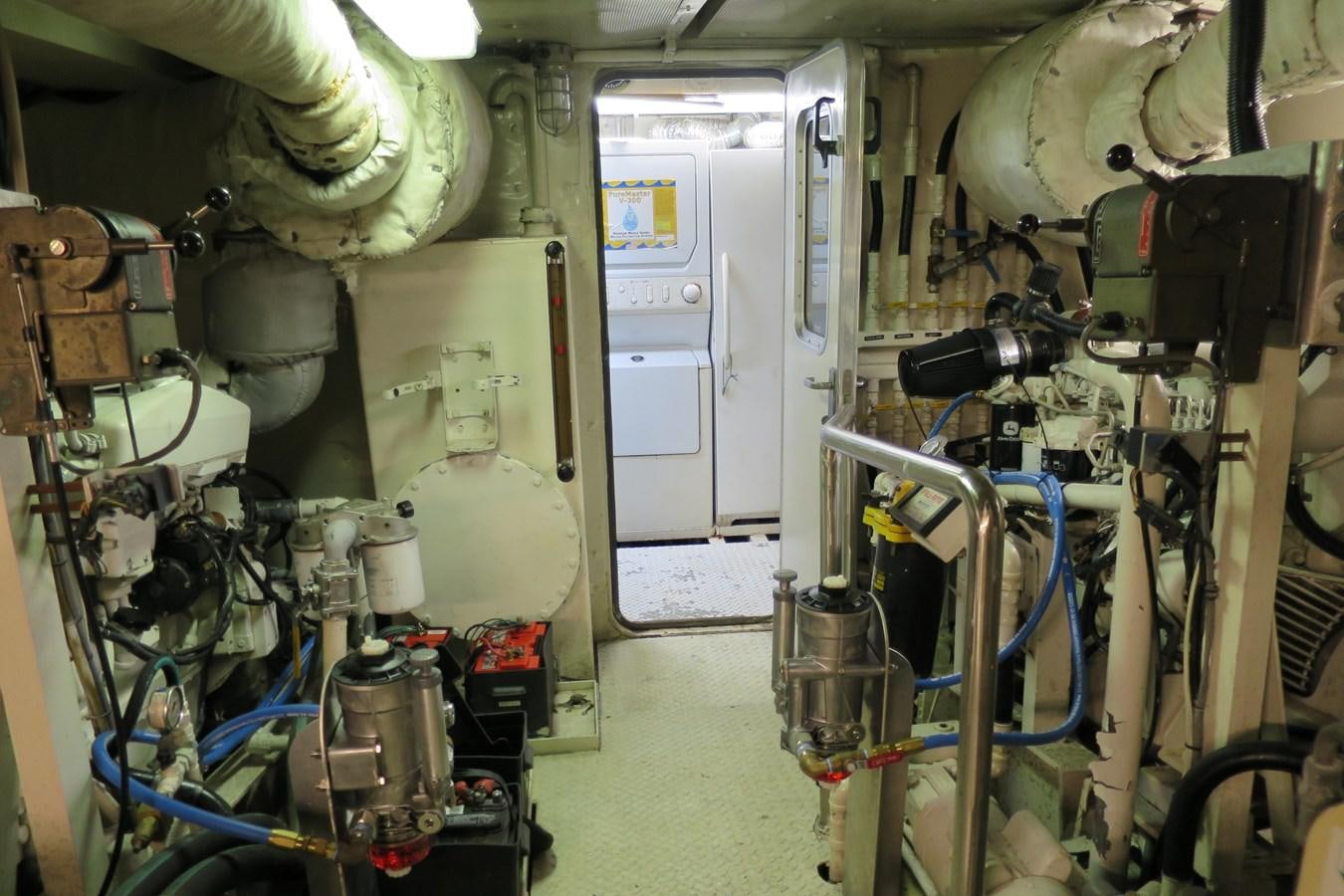 a room with machinery and equipment aboard PATRICIA D Yacht for Sale
